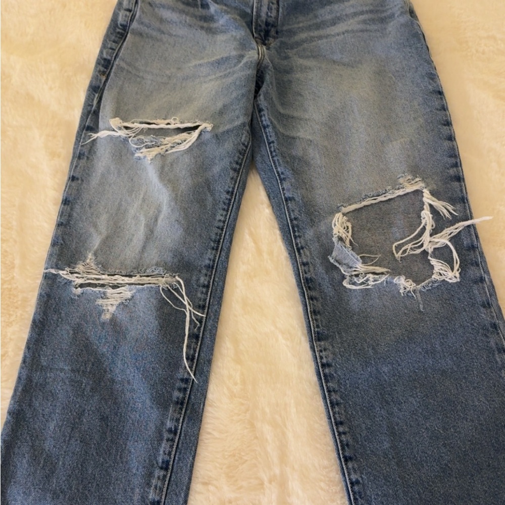 Good American Classic Blue Straight Leg Jeans - Picture 2 of 4